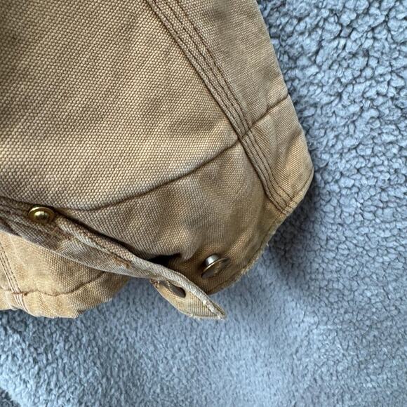 VINTAGE Carhartt Jacket‎ 44 Large 90s Chore Barn Coat Blanket Lined USA Raiders - Picture 11 of 16